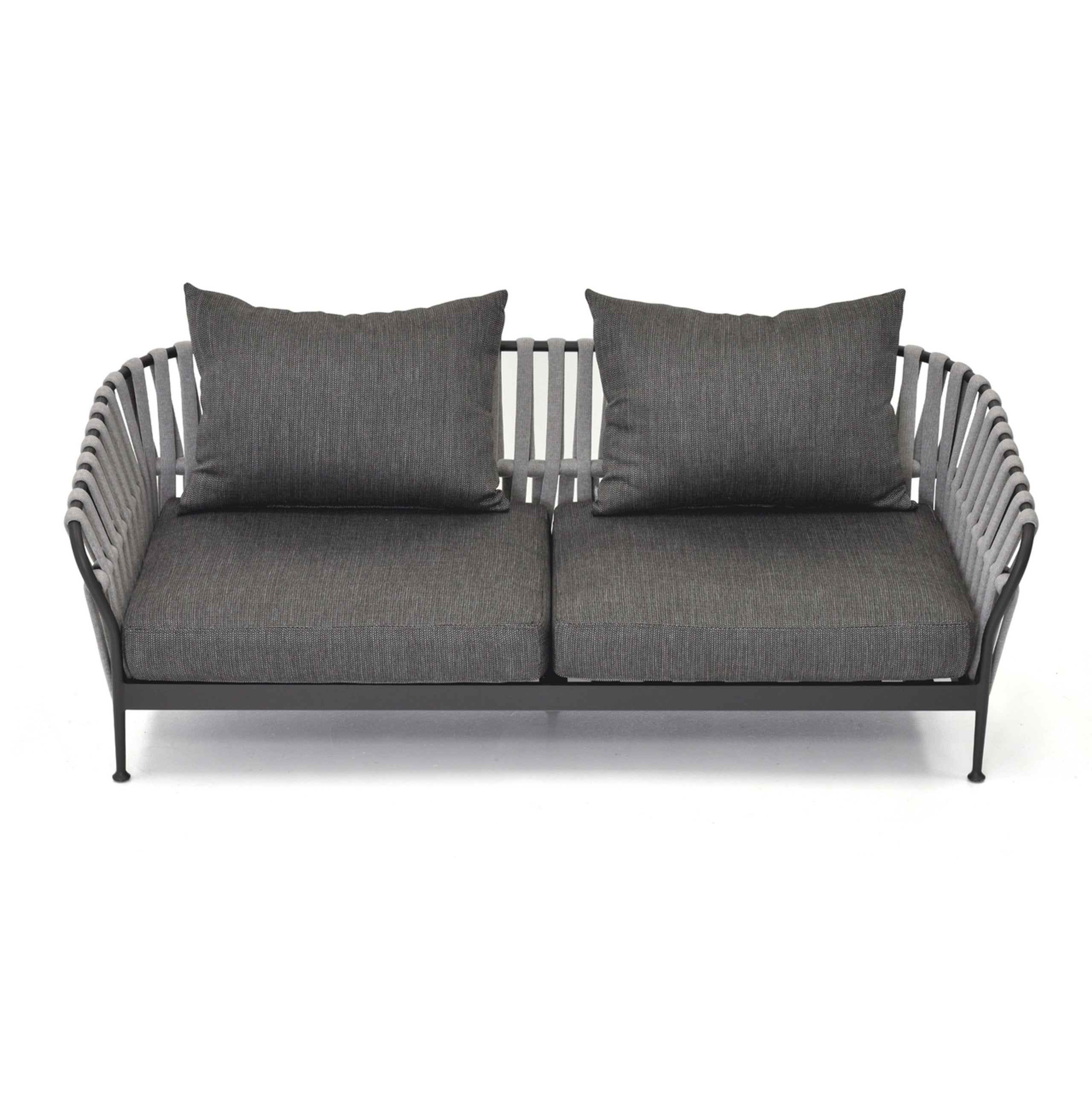 Grey fabric frame outdoor sofas