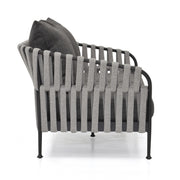 Grey fabric frame outdoor sofas