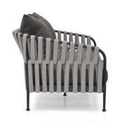 Grey fabric frame outdoor sofas