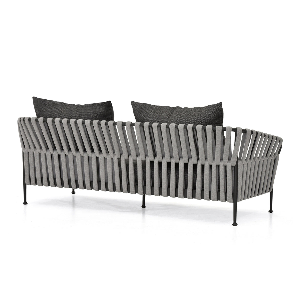 Grey fabric frame outdoor sofas