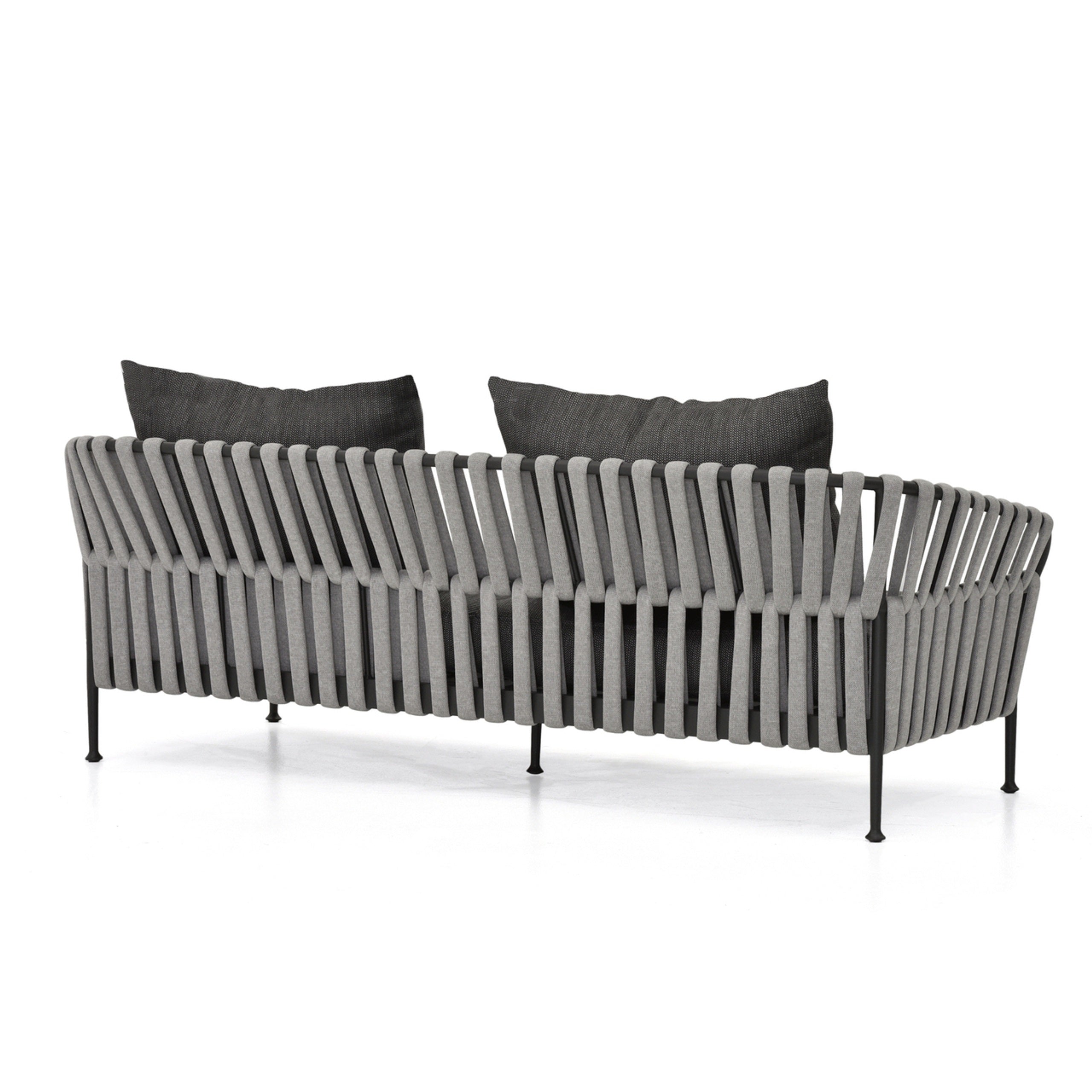 Grey fabric frame outdoor sofas