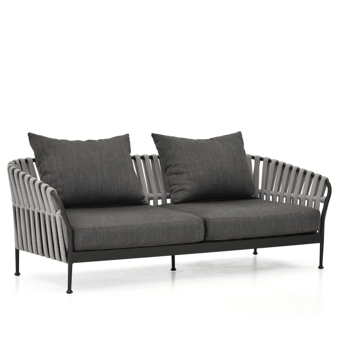 Grey fabric frame outdoor sofas