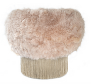 Cachemire fur pirouette swivel armchair