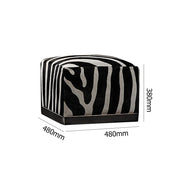 Zebra Luxe Pouf