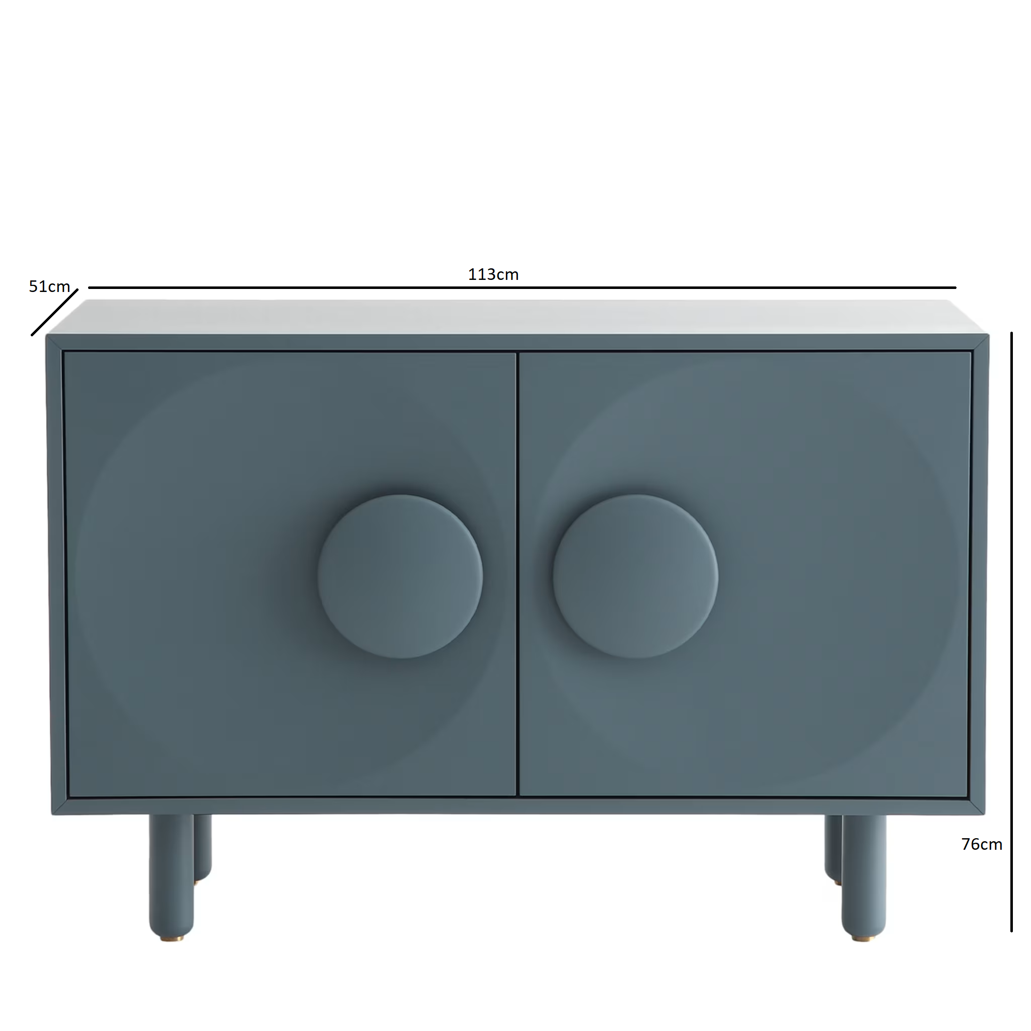 BARDOT 2-DOOR DENIM-BLUE SIDEBOARD