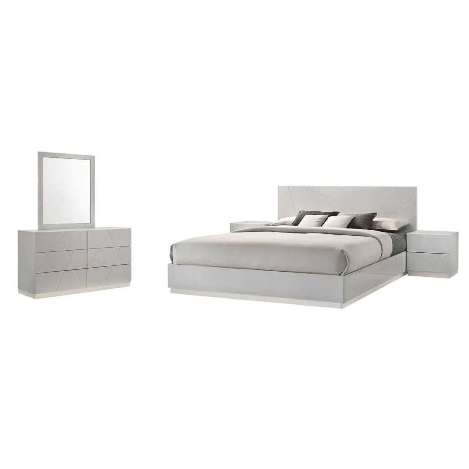 Naples Modern Bed in Grey