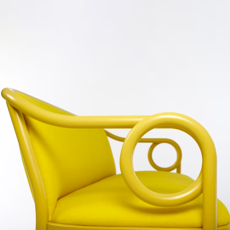 Loop yellow banquette by india mahdavi