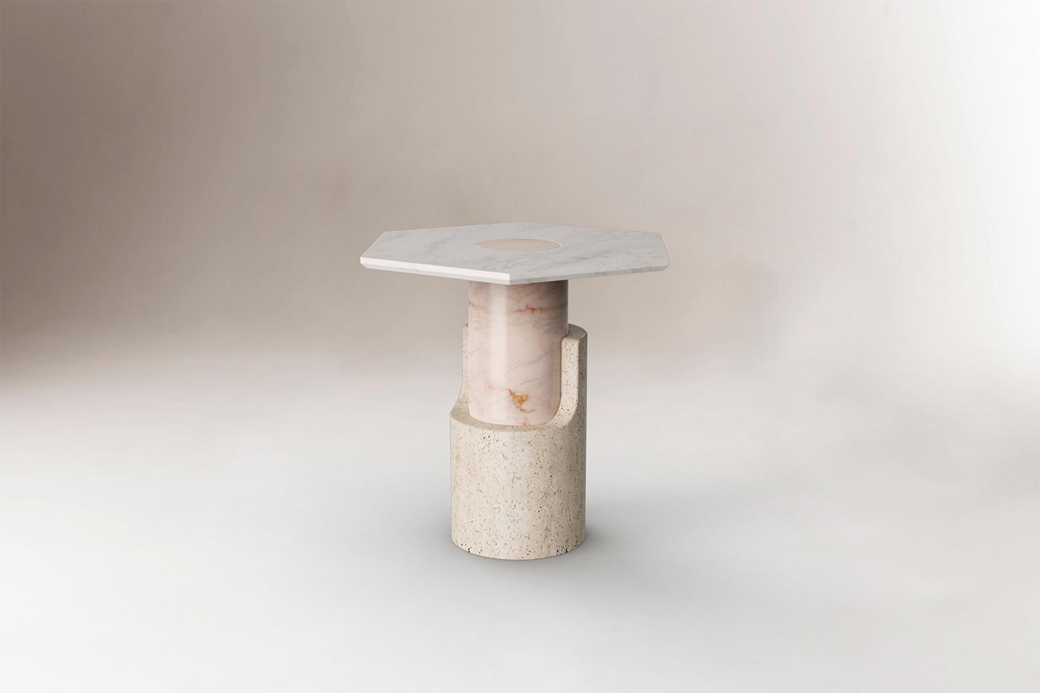 Long geometric side table