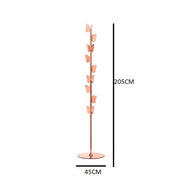 Butterly pink brass coatrack