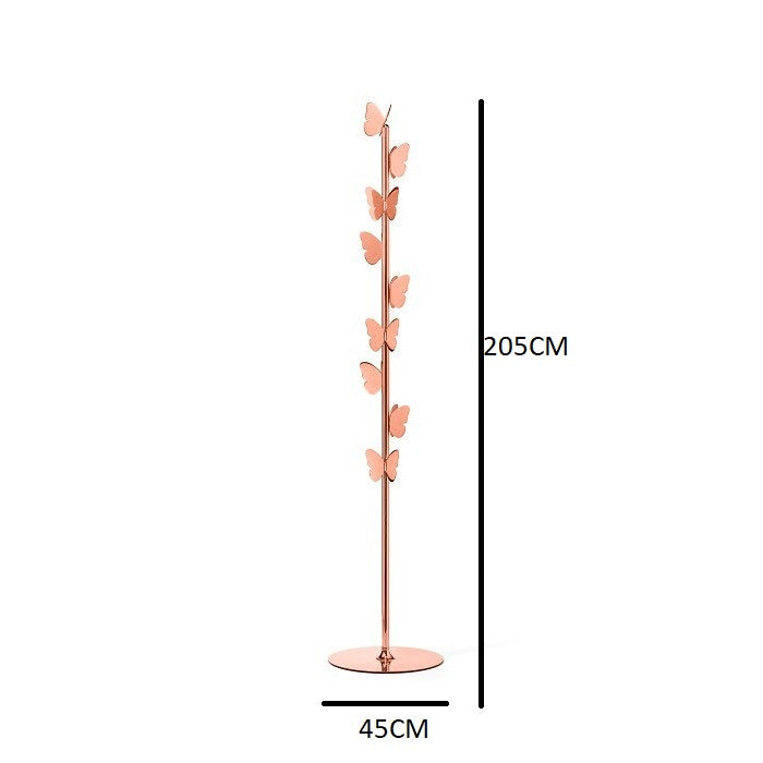 Butterly pink brass coatrack