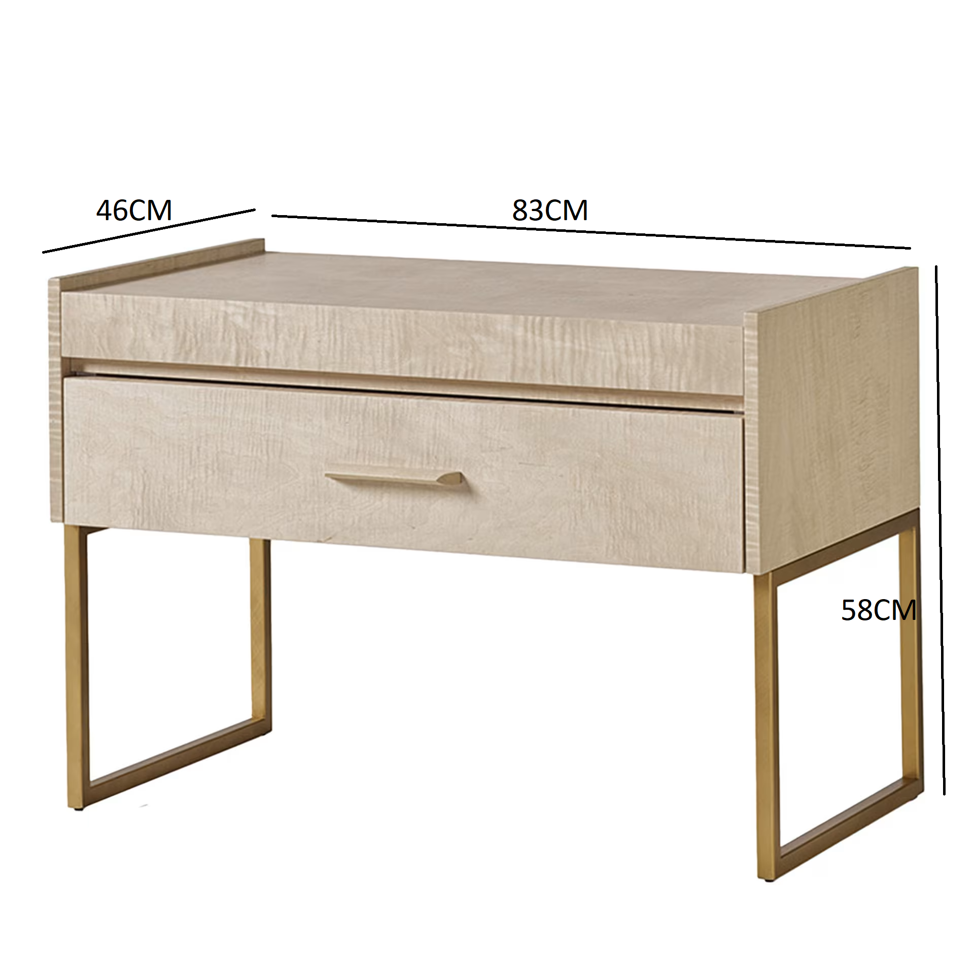 Luna Large Bedside Table