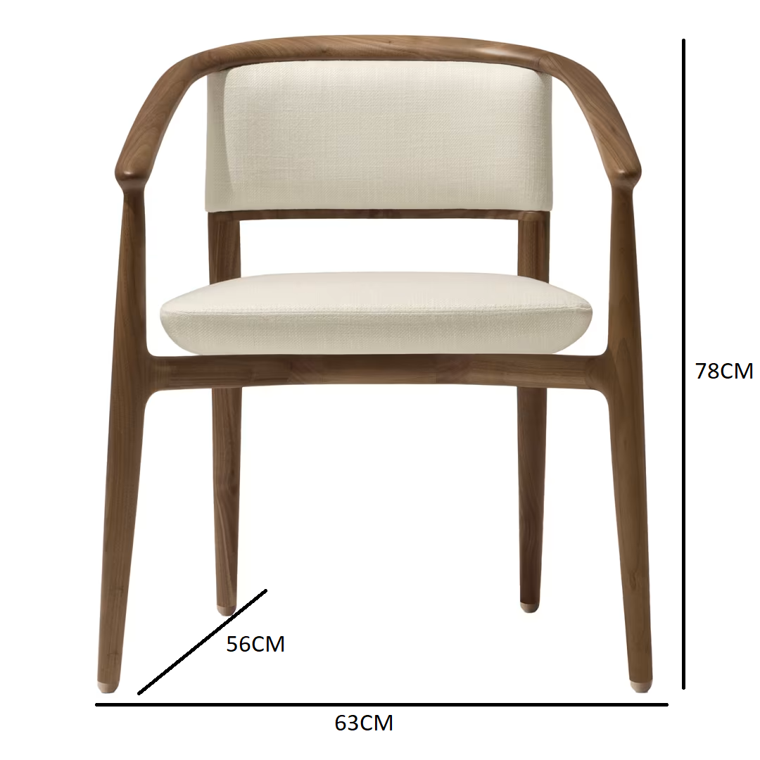 Sinbad white chair with arms