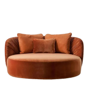 Orange round sofa