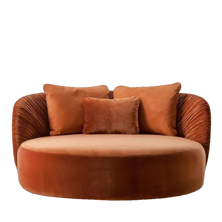 Orange round sofa