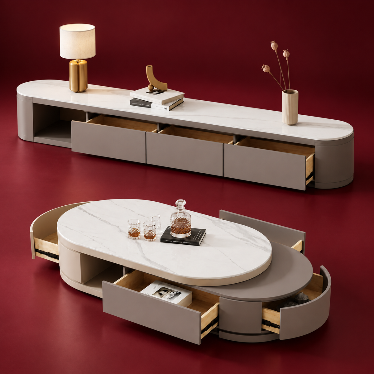TV Unit and Coffee Table