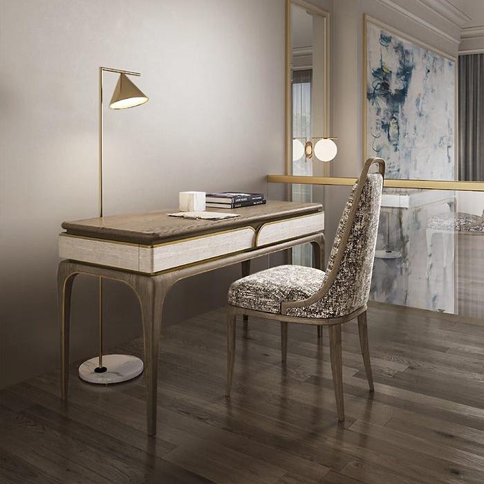 Gold writing desk
