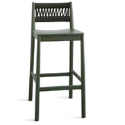 Julie dark green stool with upholstered seat