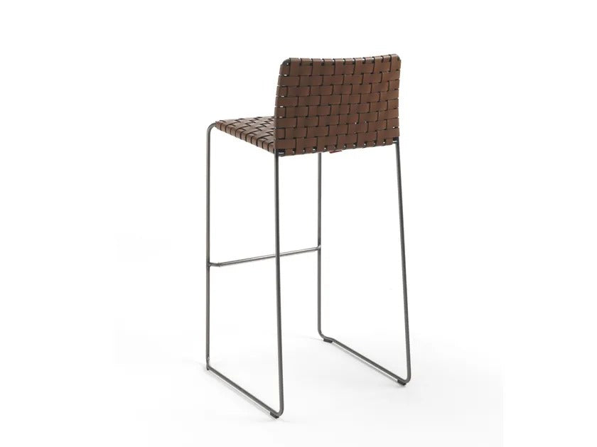 Gazzella brown woven bar stool