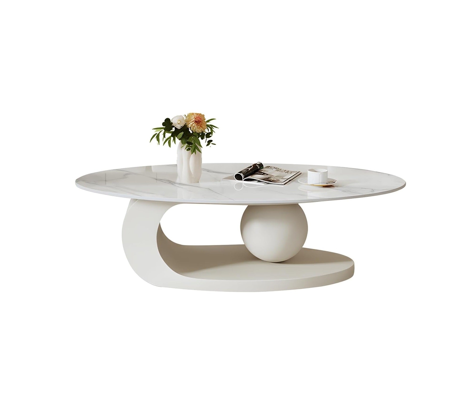 Oval Art Coffee Table