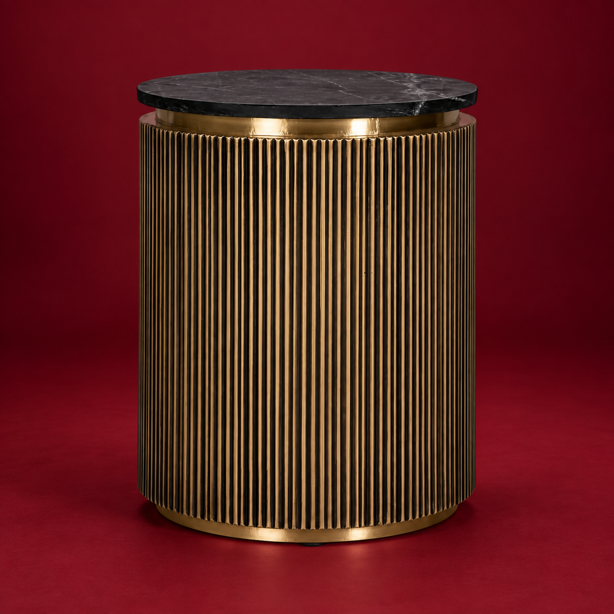 Side table with a polygonal design
