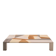 Dry inlaid rectangular polychrome coffee table