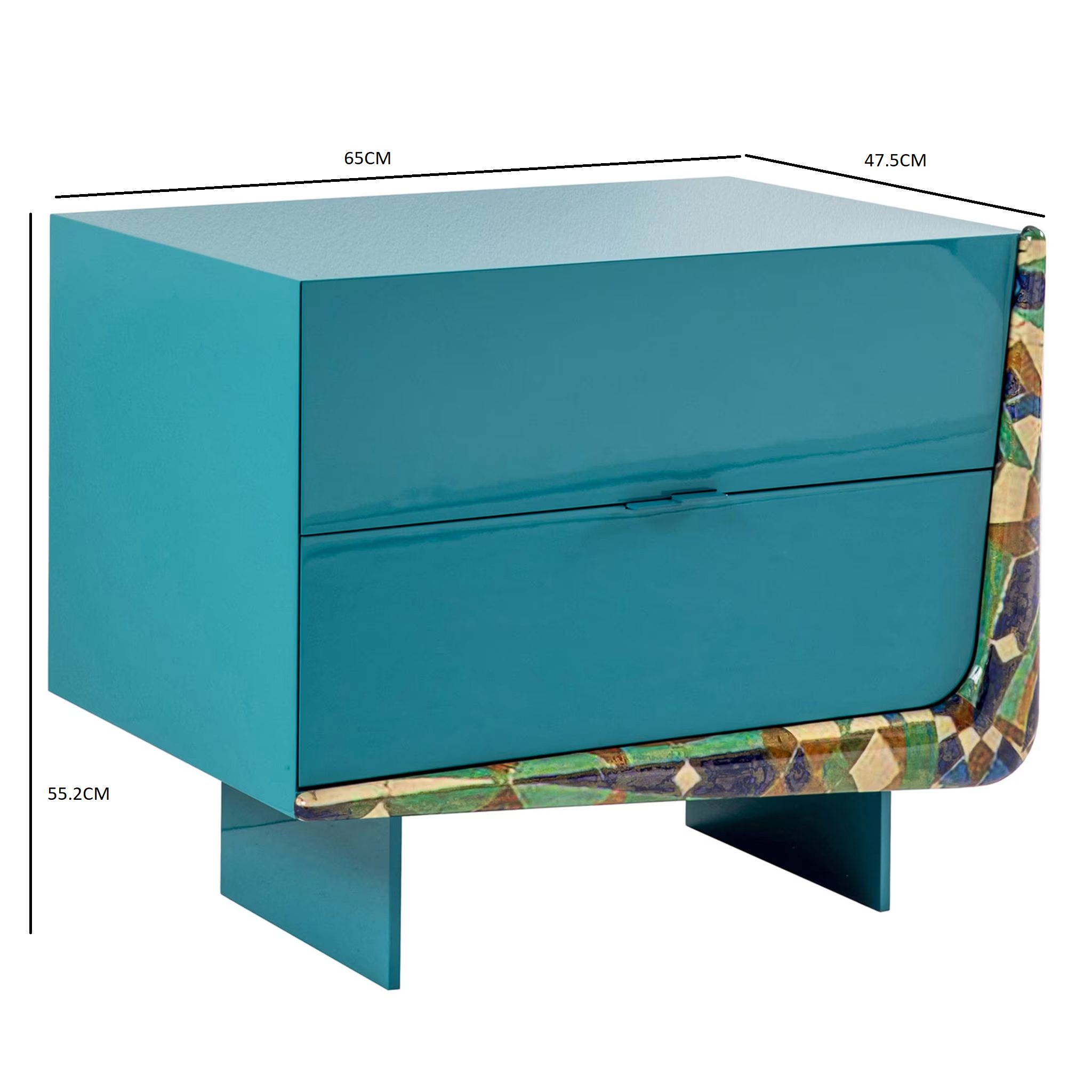 Boomerang bedside table