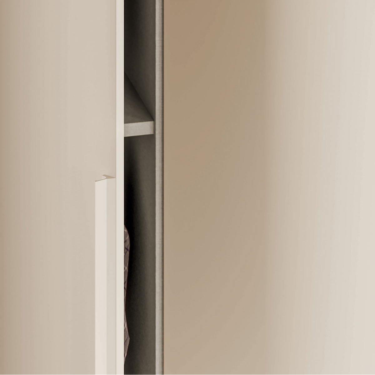 Custom-made wardrobe for the attic