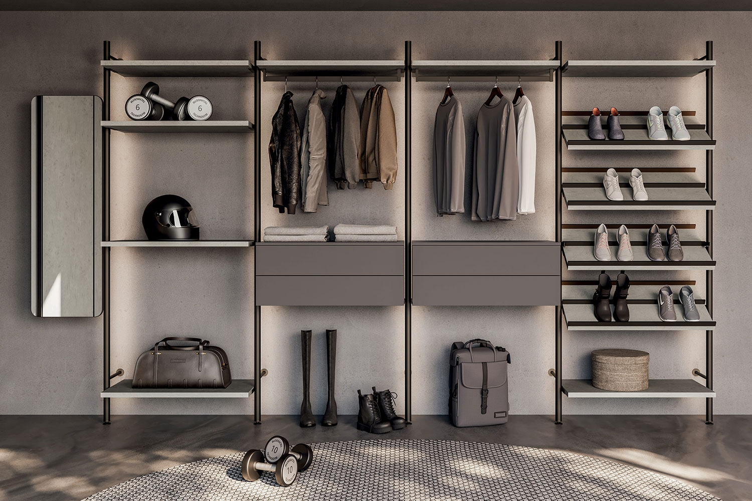 Wardrobe with sliding doors