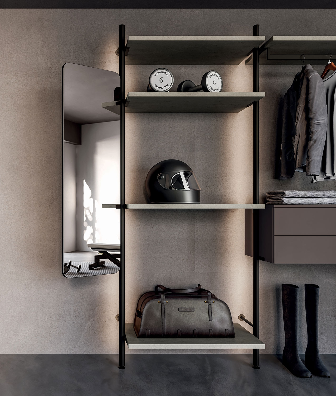 Wardrobe with sliding doors