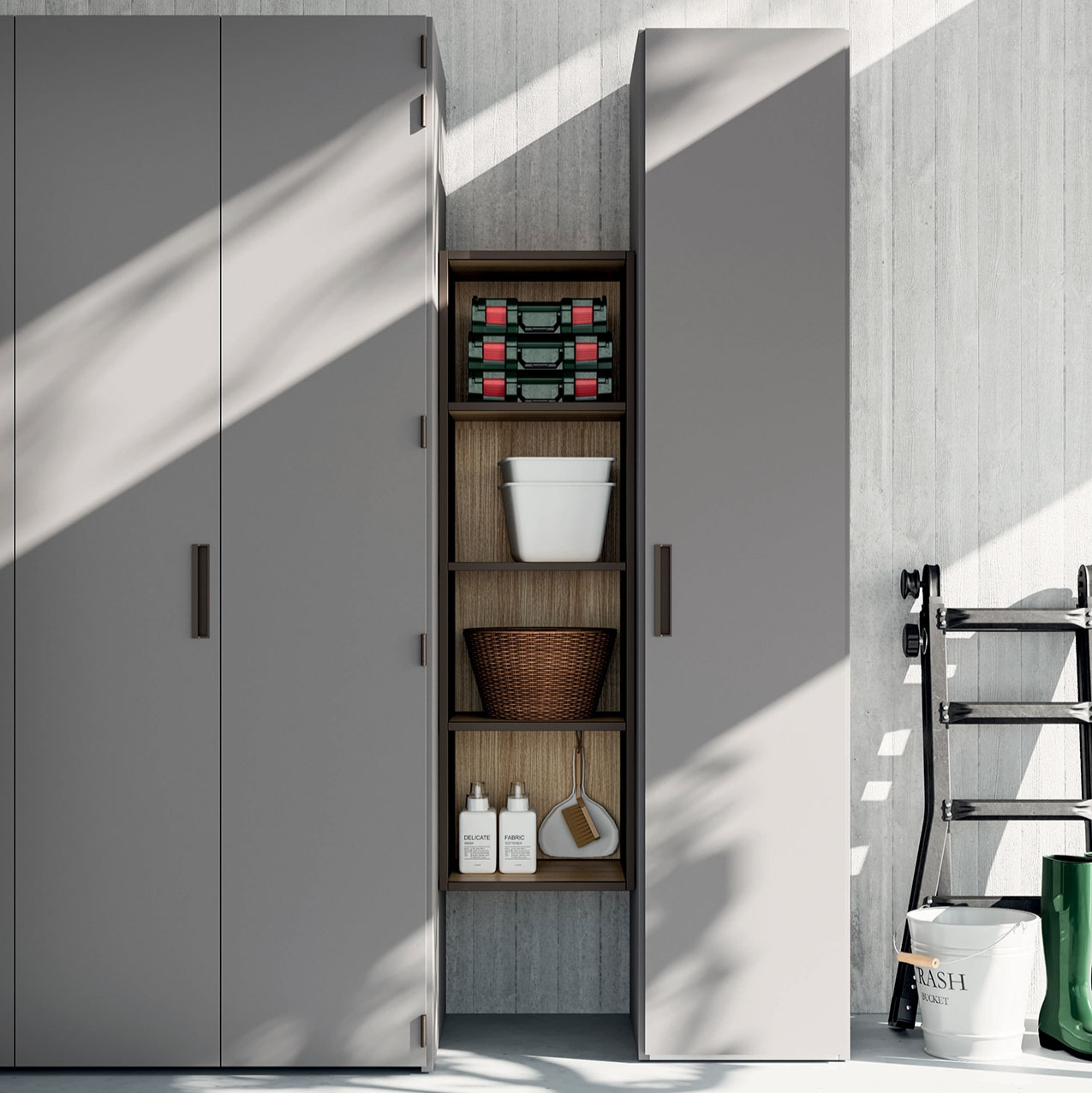 Space-saving wardrobe