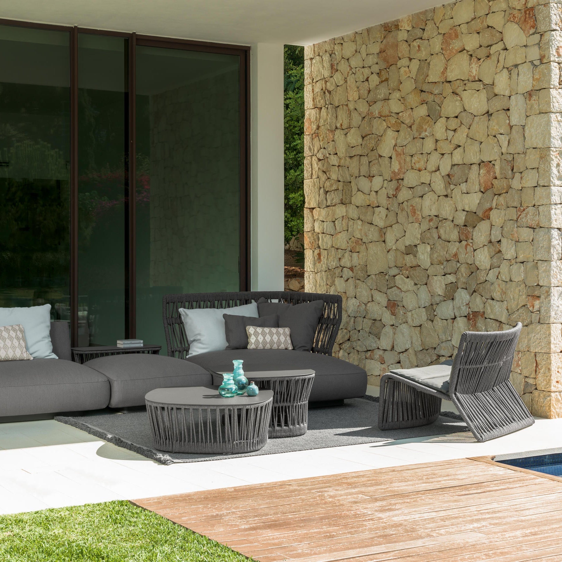 Distinctive double coffee table