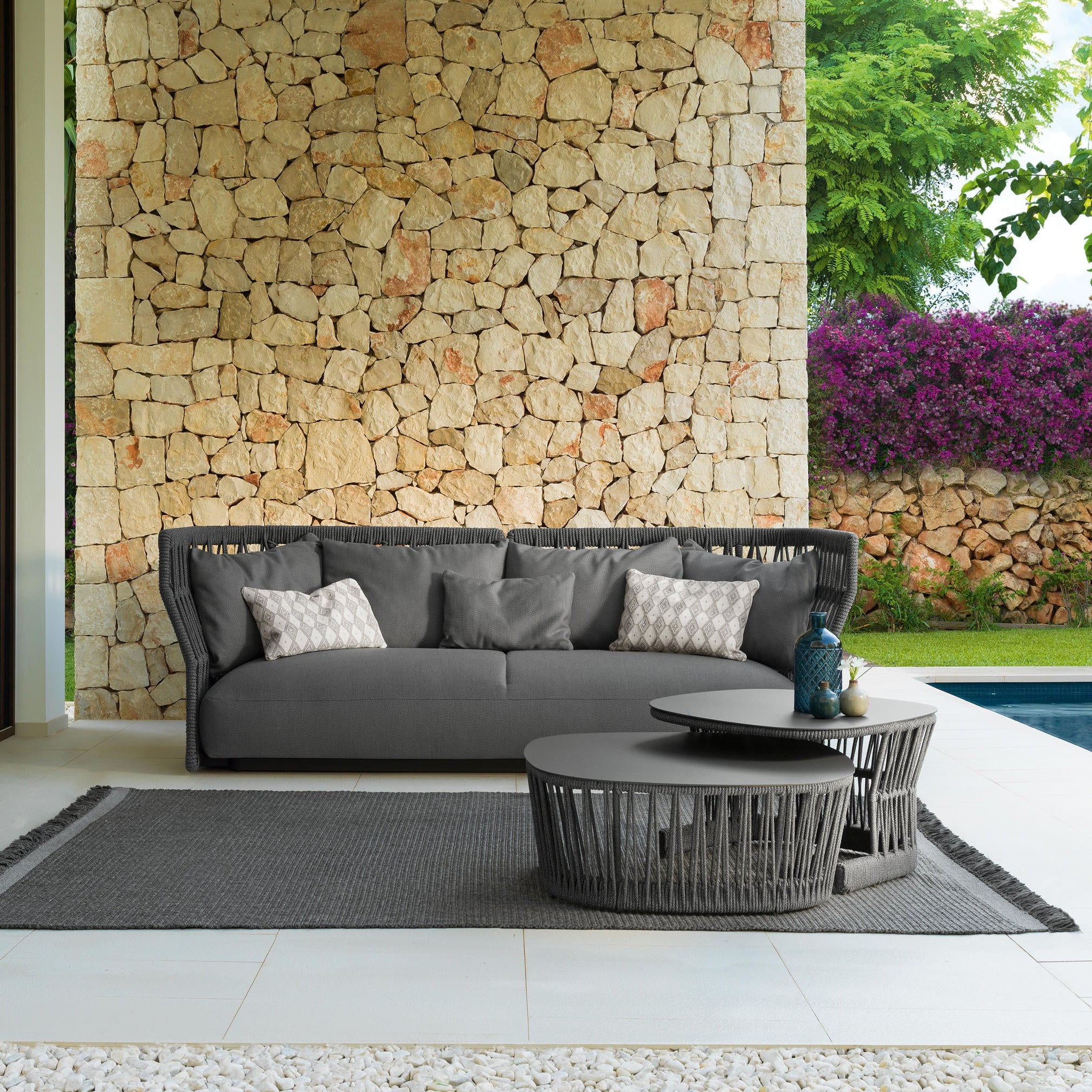 Distinctive double coffee table