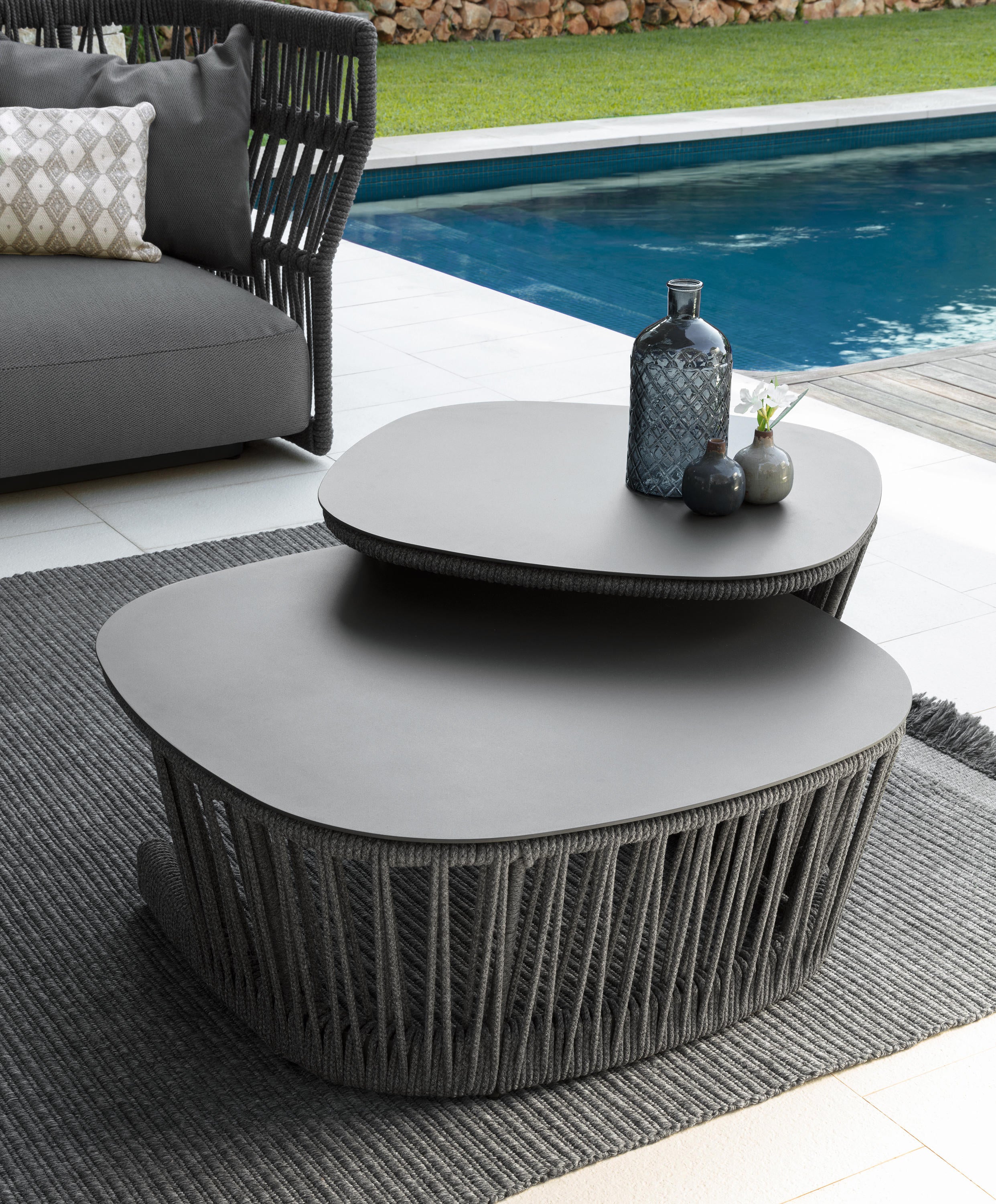 Distinctive double coffee table