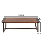 Vitruvio mahogany pomele large coffee table