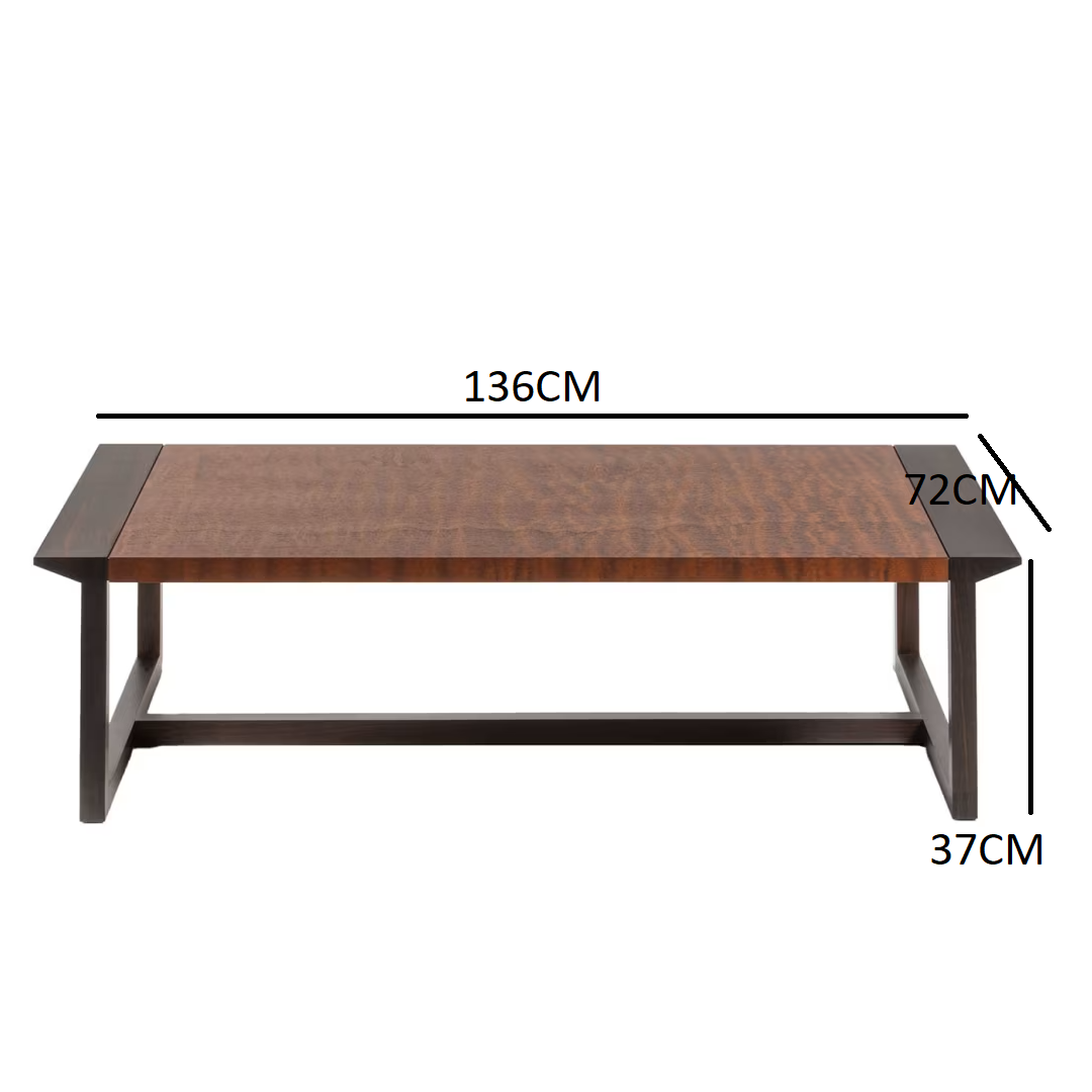 Vitruvio mahogany pomele large coffee table