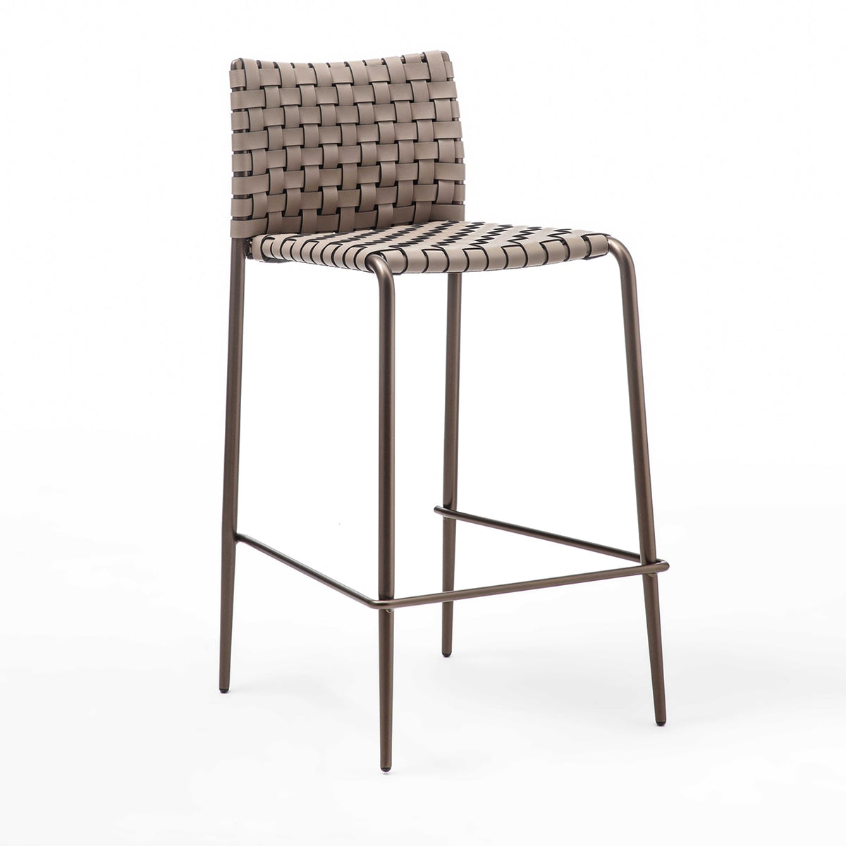 Gazzella brown woven bar stool