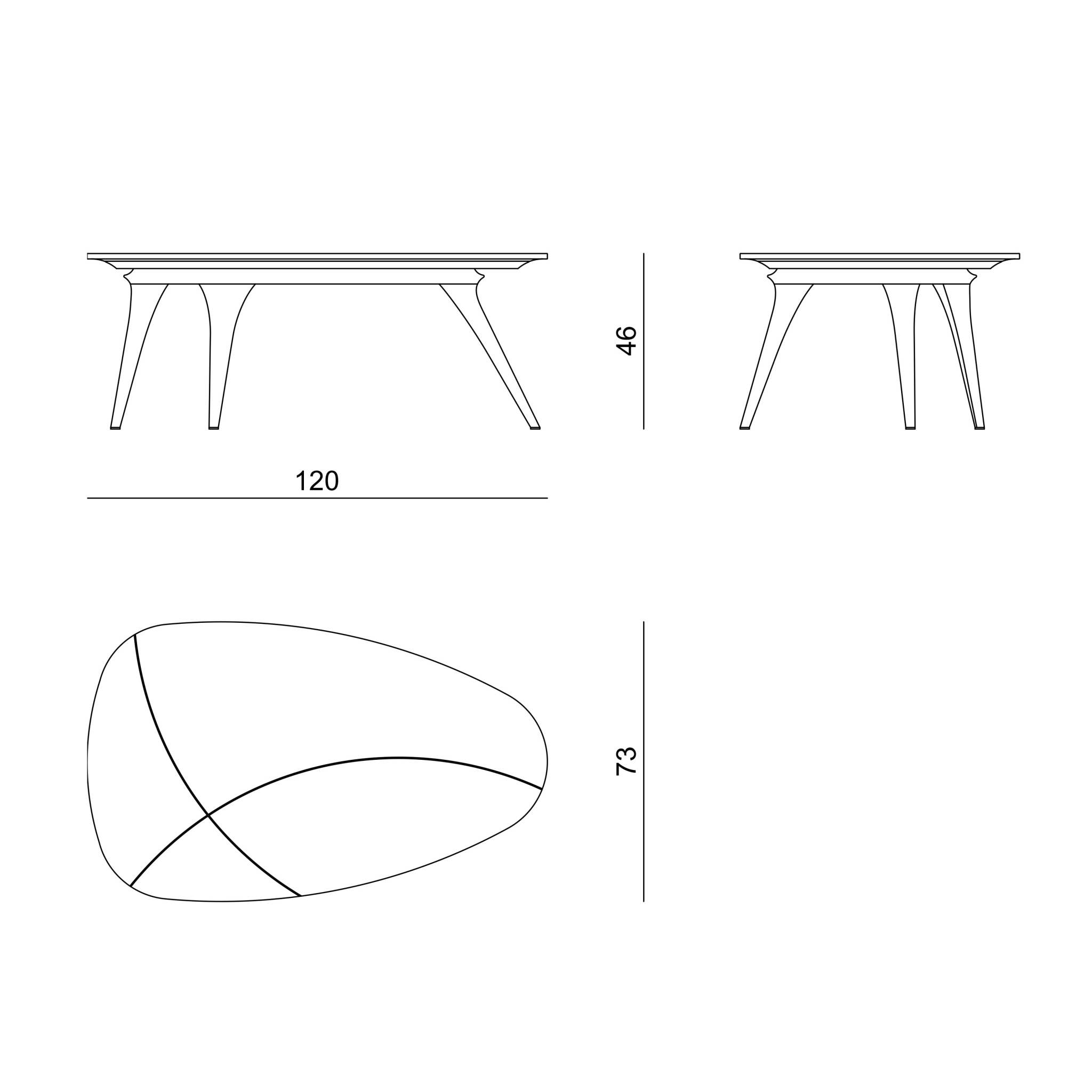 Ruben Sculptural Low Table