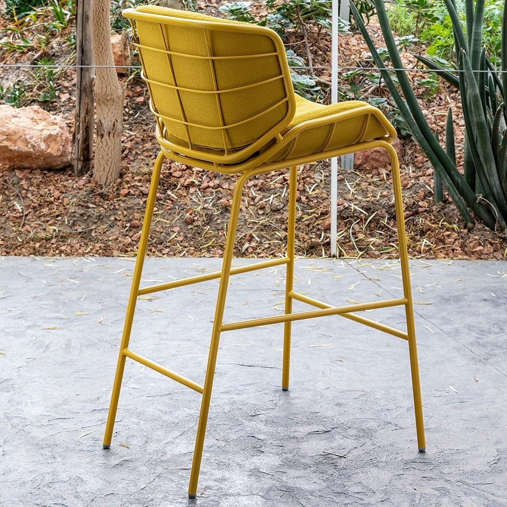 Skin yellow bar stool