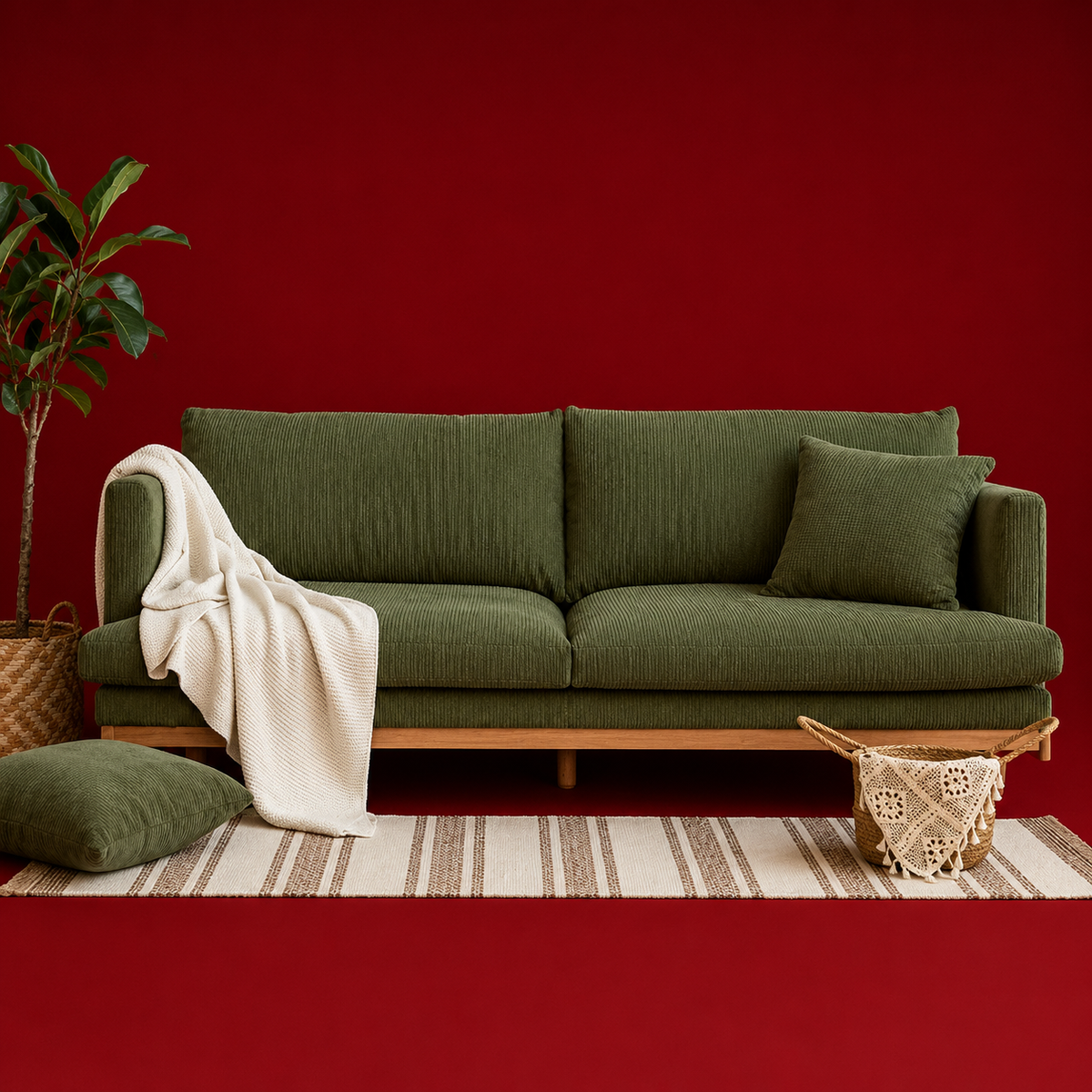 Scandinavian design two-seater sofa