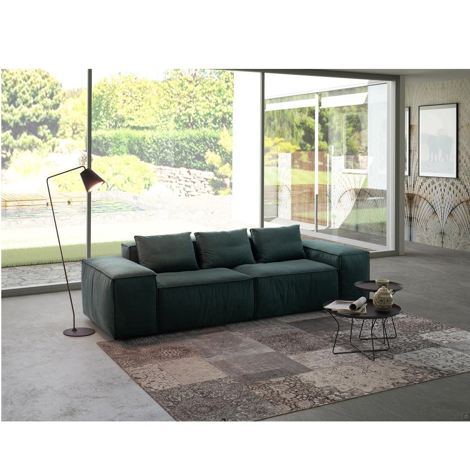 Square sofa from high quality materials