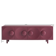 Bardot 4-door wine-red sideboard
