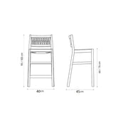 Julie dark green stool with upholstered seat