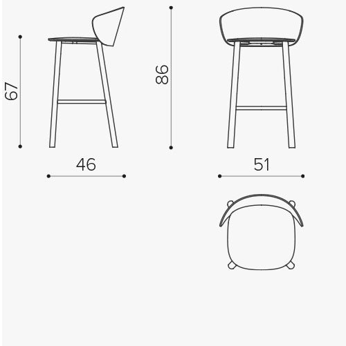 wooden bar stool