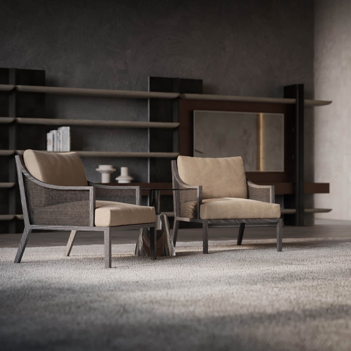 Armchair with distinctive design