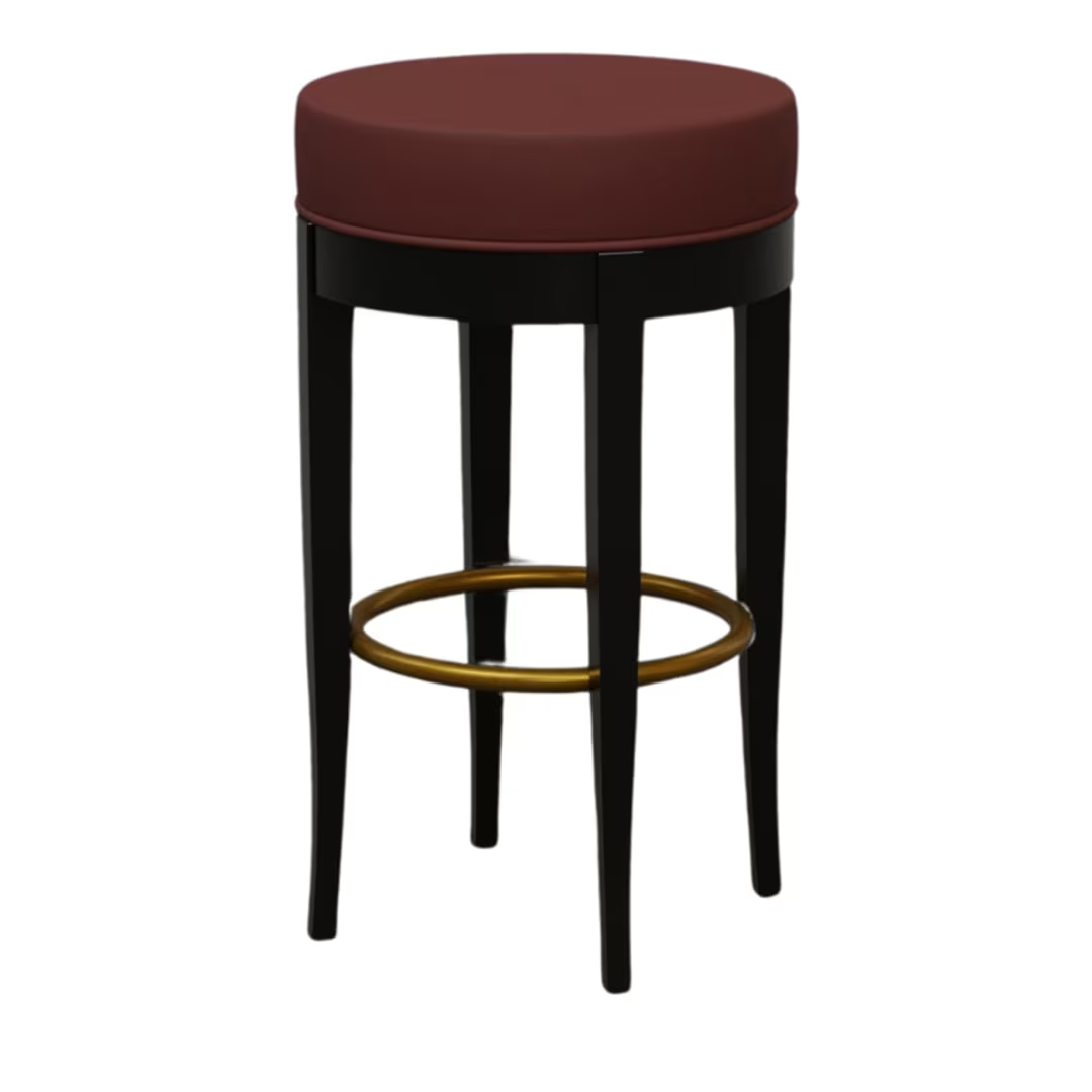 black and burgundy bar stool