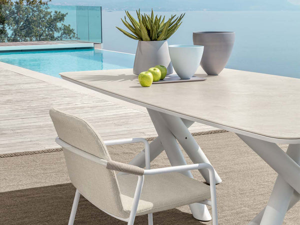 Luxury outdoor dining table