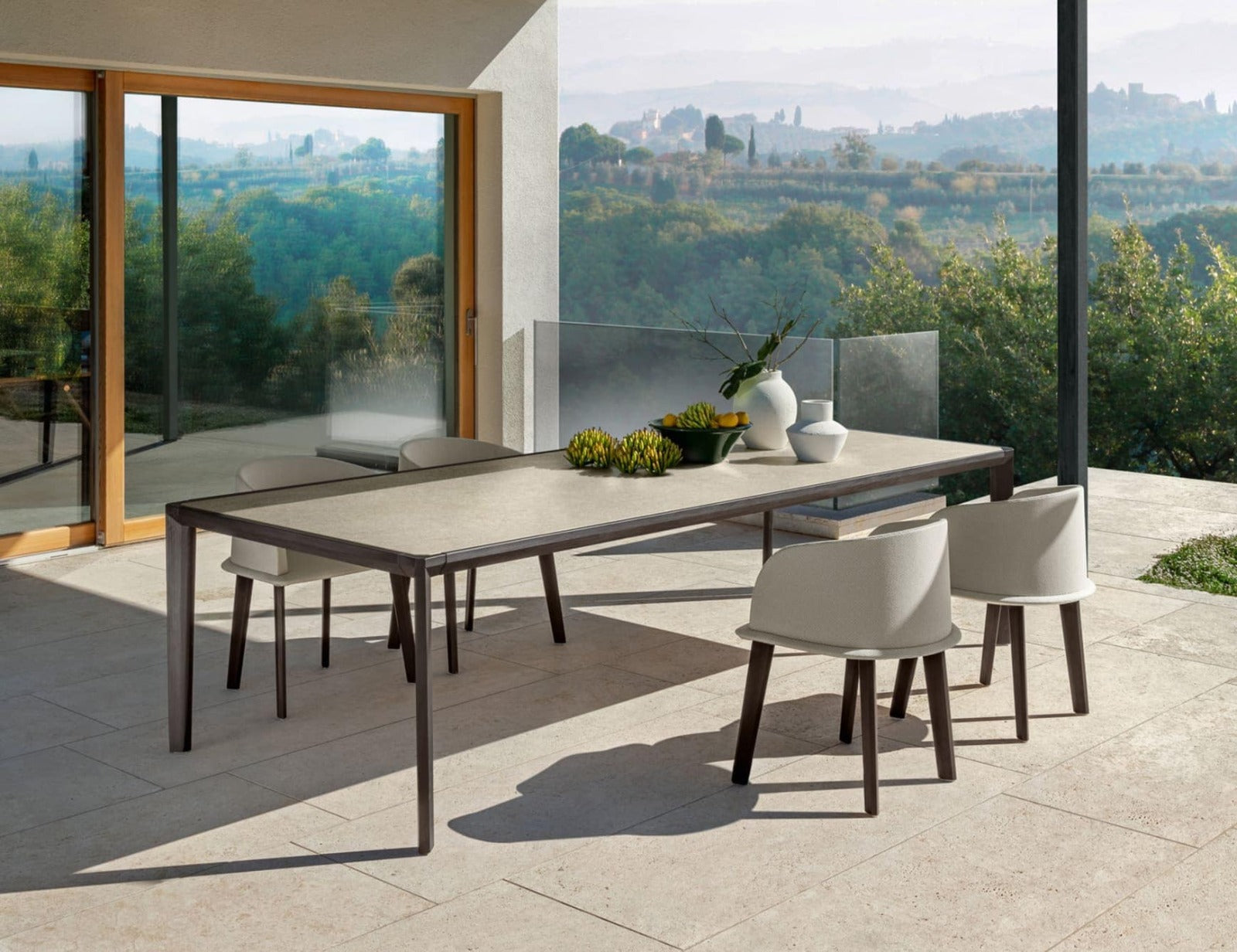 Elegant outdoor dining table
