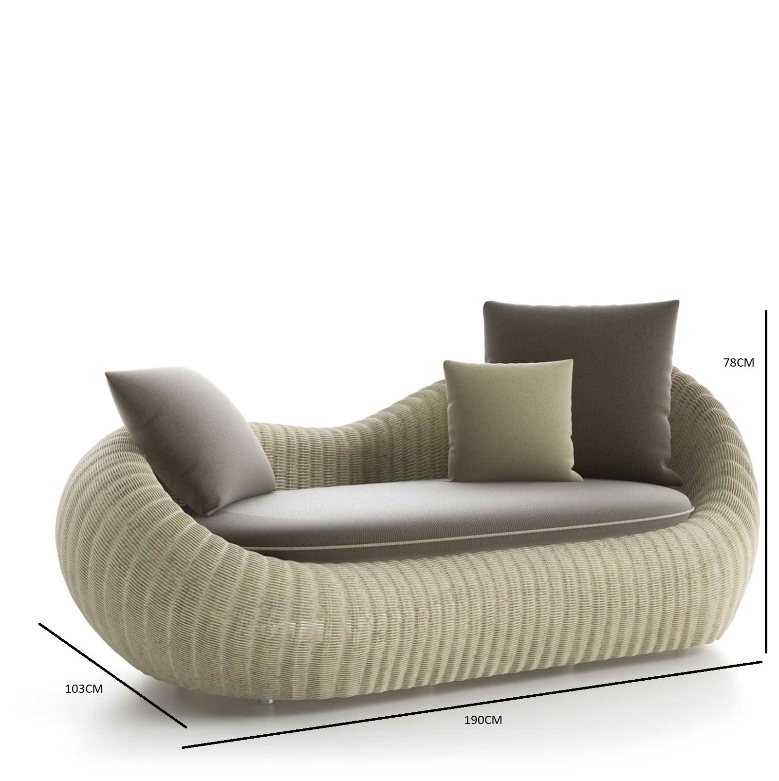 Twiga Divano outdoor sofas in beige