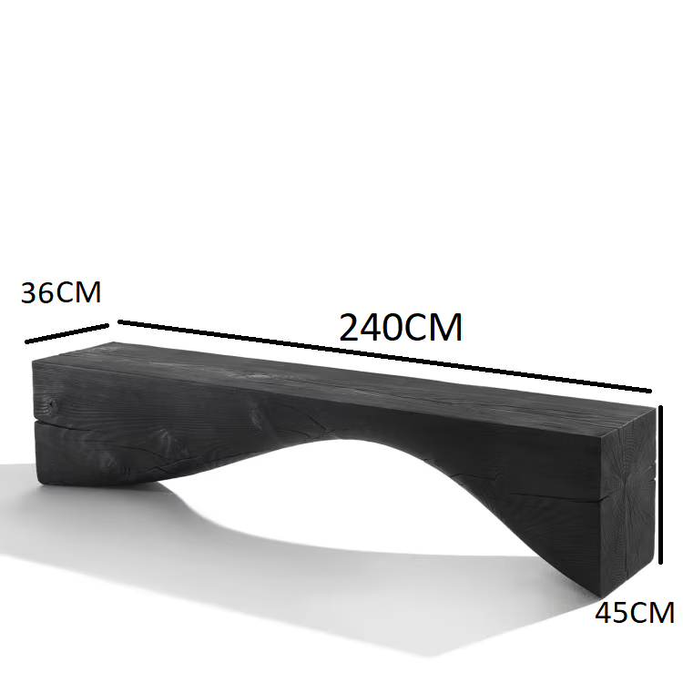 Curve volcano black bench