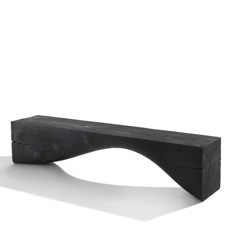Curve volcano black bench
